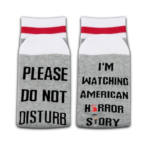 Image of GJTIM 2PAIRS Horror TV Show Inspired Gift for Horror Show Lover Gift Novelty Socks