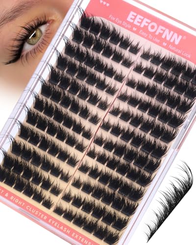 Fox Eye Lash Clusters Volume Cluster Eyelash Extensions Wispy Lashes Clusters Cat Eye Eyelash Clusters 10-18mm Spikes Individual Lashes Spiky LC Curl Lash extensions DIY at Home by Eefofnn