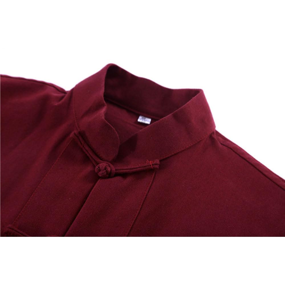 G-LIKE Chemise chinoise pour homme - Arts martiaux traditionnels Kung Fu, Tai Chi Wushu Classique Tangzhuang Style Classique Manches Longues Veste d'entraînement Uniforme Printemps Automne Loisirs