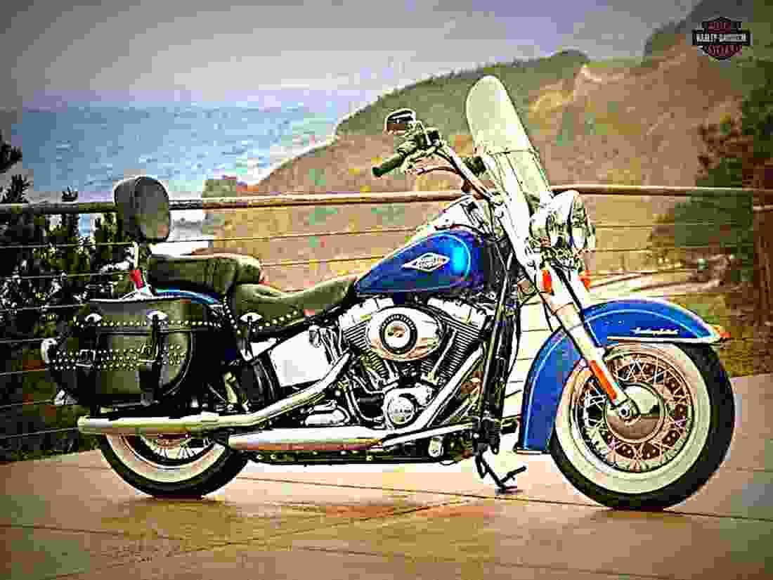 Harley Davidson 1340 Tour Glide Classic FLTC 1991 3 A4 Photo Print