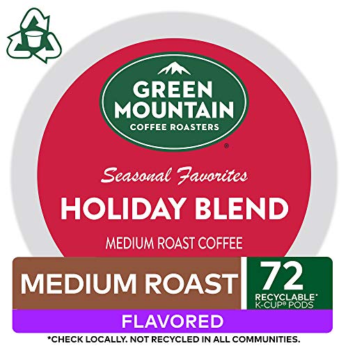 Image of Green Mountain Coffee Roasters Holiday Blend, Keurig Single Serve K-Cup Pods, 72 Count (6 Packs of 12)