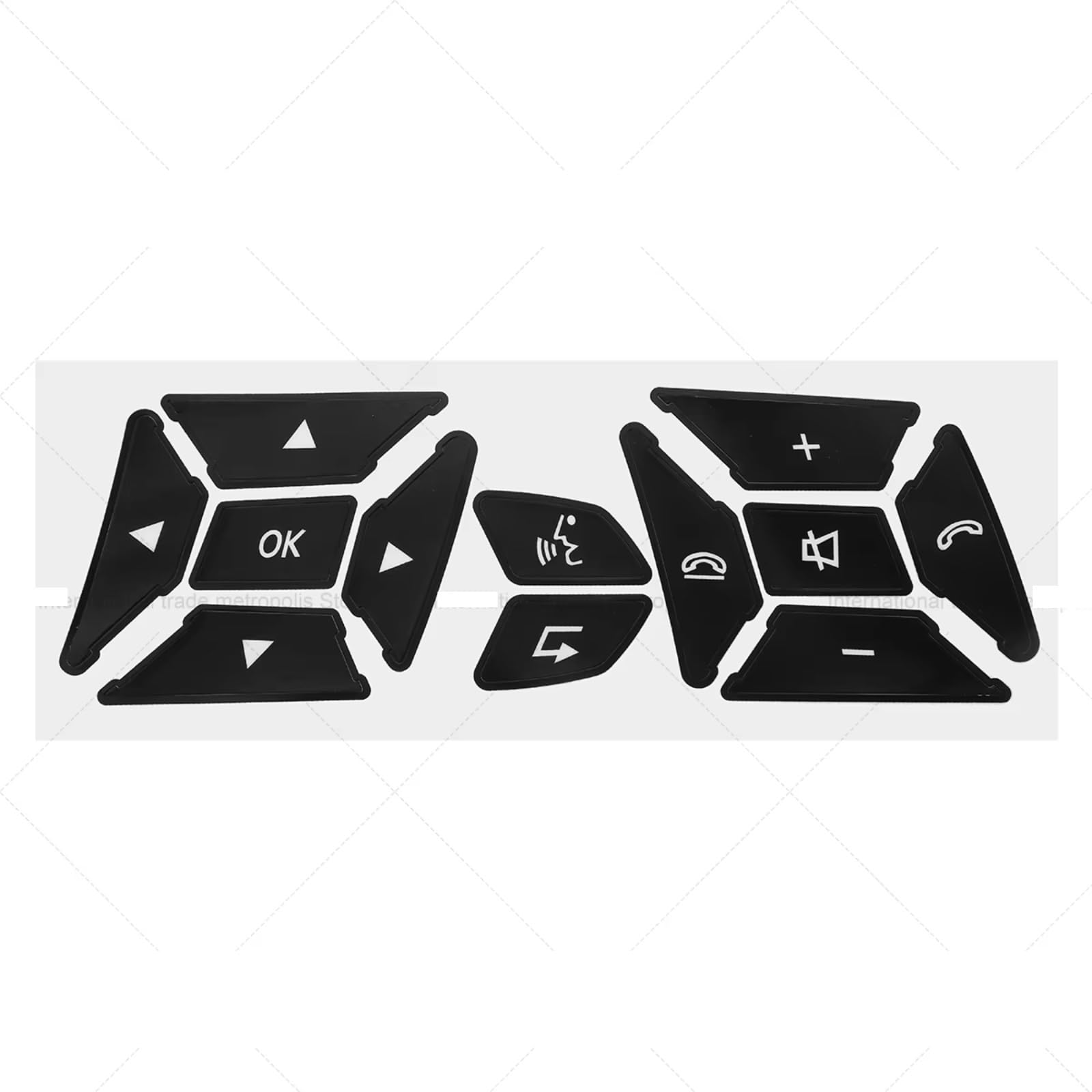 Modification Interior Compatible with Benz GLK350 C Class for CLS C218 SLK W172 W204 W212 W218 Steering Wheel Button Repair Decal Stickers Decals