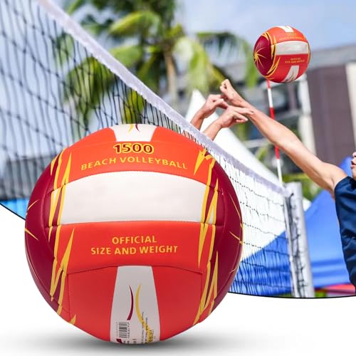 Image of Soft Rubber Lightweight Volleyball for Indoor Training Game Competition, Gym, Outdoor Beach Play, Gift for Kids,Fit for Beginner, Teenager, Adult, 1pcs