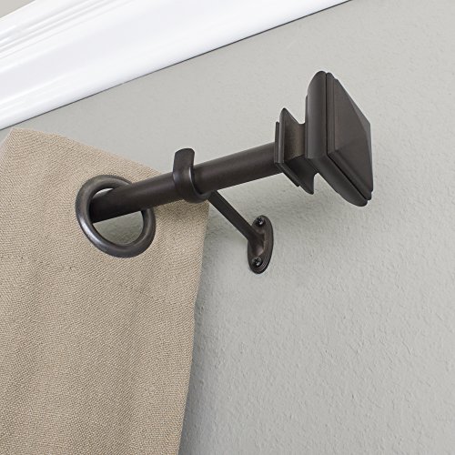 Decopolitan 7/8-Inch Square Window Treatment Rod Set, 18 To 36-Inch, Copper #TOP2