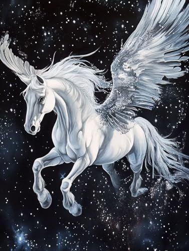 Peinture par numéro adulte licorne débutant avec toile pinceaux et peinture acrylique