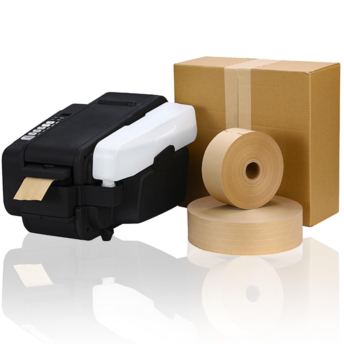 TIANQIHAO Electronic Kraft Tape Dispenser, Automatic Water Activated Tape Cutter For Gummed Tape 2-8Cm Width Kraft Tape Dispenser Automatic One Touch