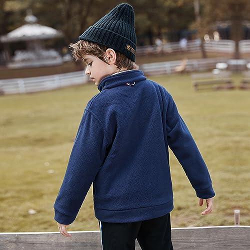 Boys' Fleece Jacket Warm and Plush Inner Lining Lightweight Breathable Blue Winter and Fall Outerwear for Boys2