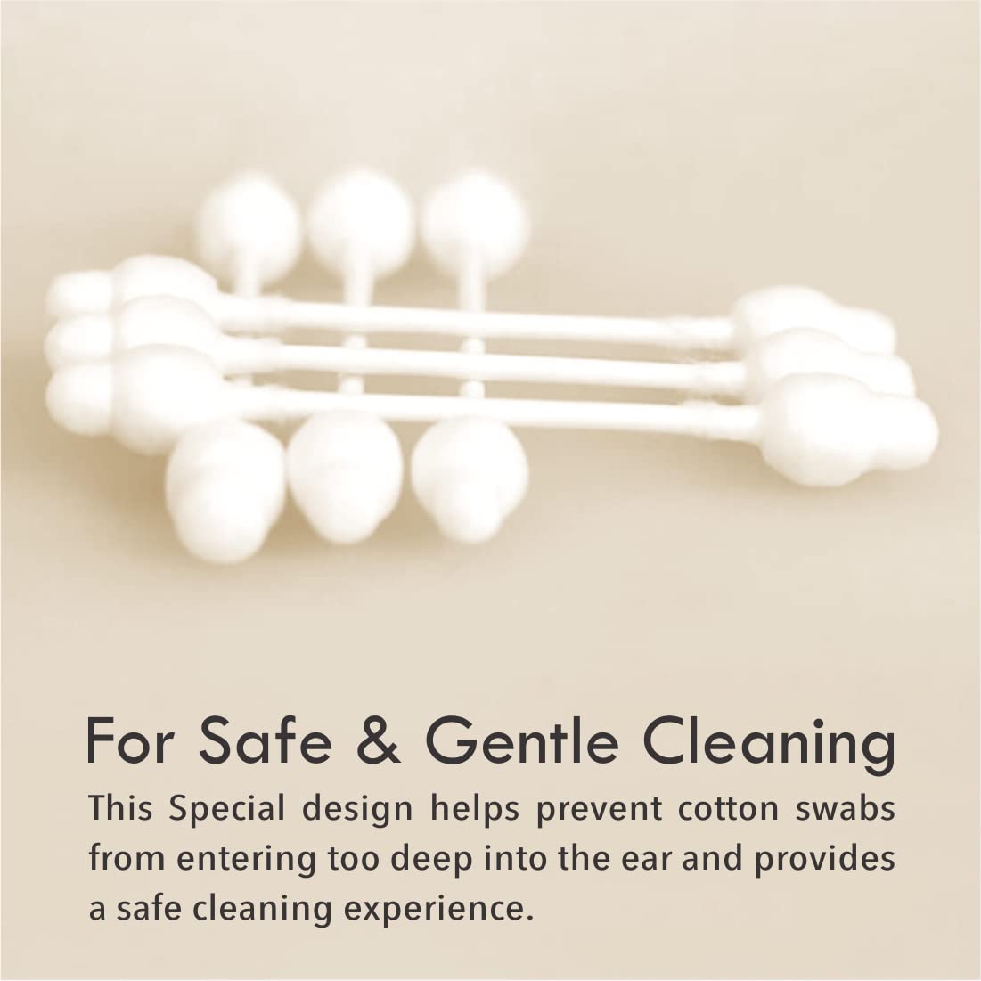 TULIPS Safety/Baby Cotton Ear Buds/Swabs (with Eardrum Protection) (Pack of 2) 50/100 Tips in A Box,White 2