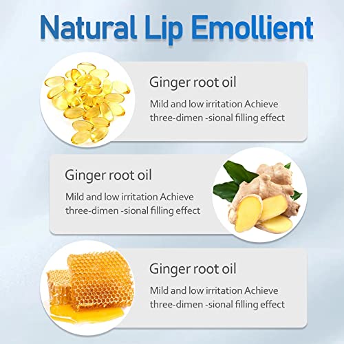 Rosarden Ginger Lip Mask Magical Lip Plumper, Lip Plumper Gloss For Reduce Lip Lines, Natural Lip Care Serum, Day & Night Use Lip Enhancer For Fuller, Clear Lip Gloss Plumper For Women (Ginger-1Pcs) #TOP4