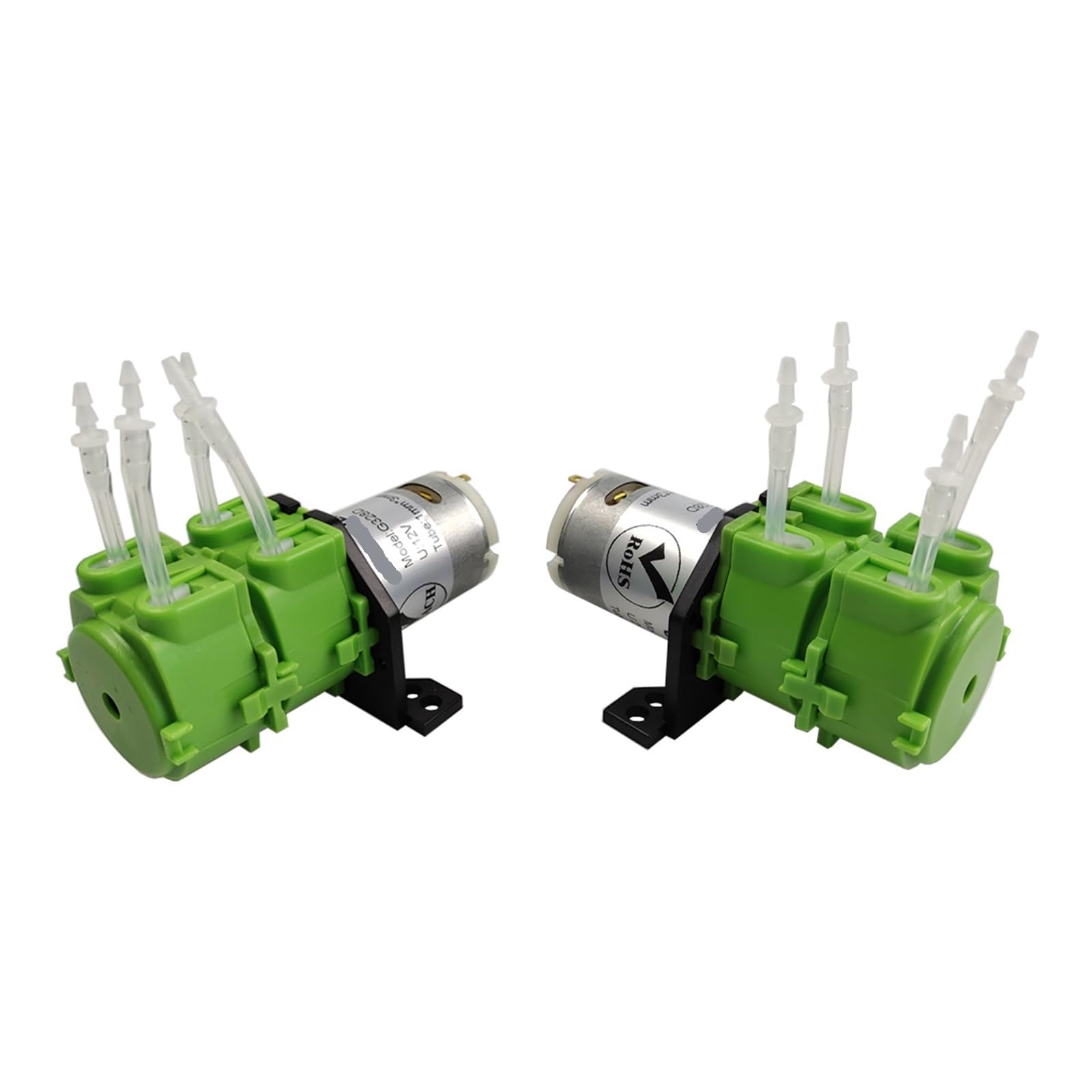 Peristaltic Pump, Peristaltic Pump dosing Double Channel Mute Small Water self-Priming Hose(with 1x3,OneColor)