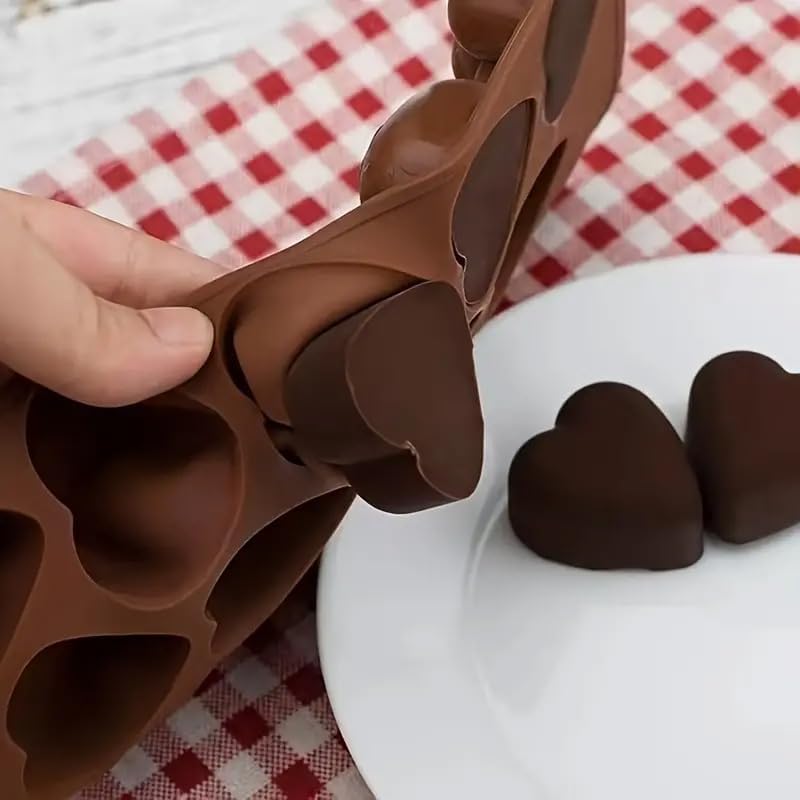 Miniatura 4 de 1 molde de silicona para chocolate, molde de caramelo resistente al calor de grado alimenticio - en forma de corazón