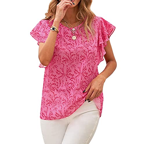Chemise de mousseline d'été WQHPLMD chemisier léger femme haut fluide de plage