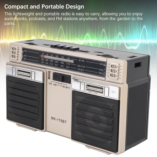 Radio portátil AM FM SW con Bluetooth y batería recargable miniatura 3