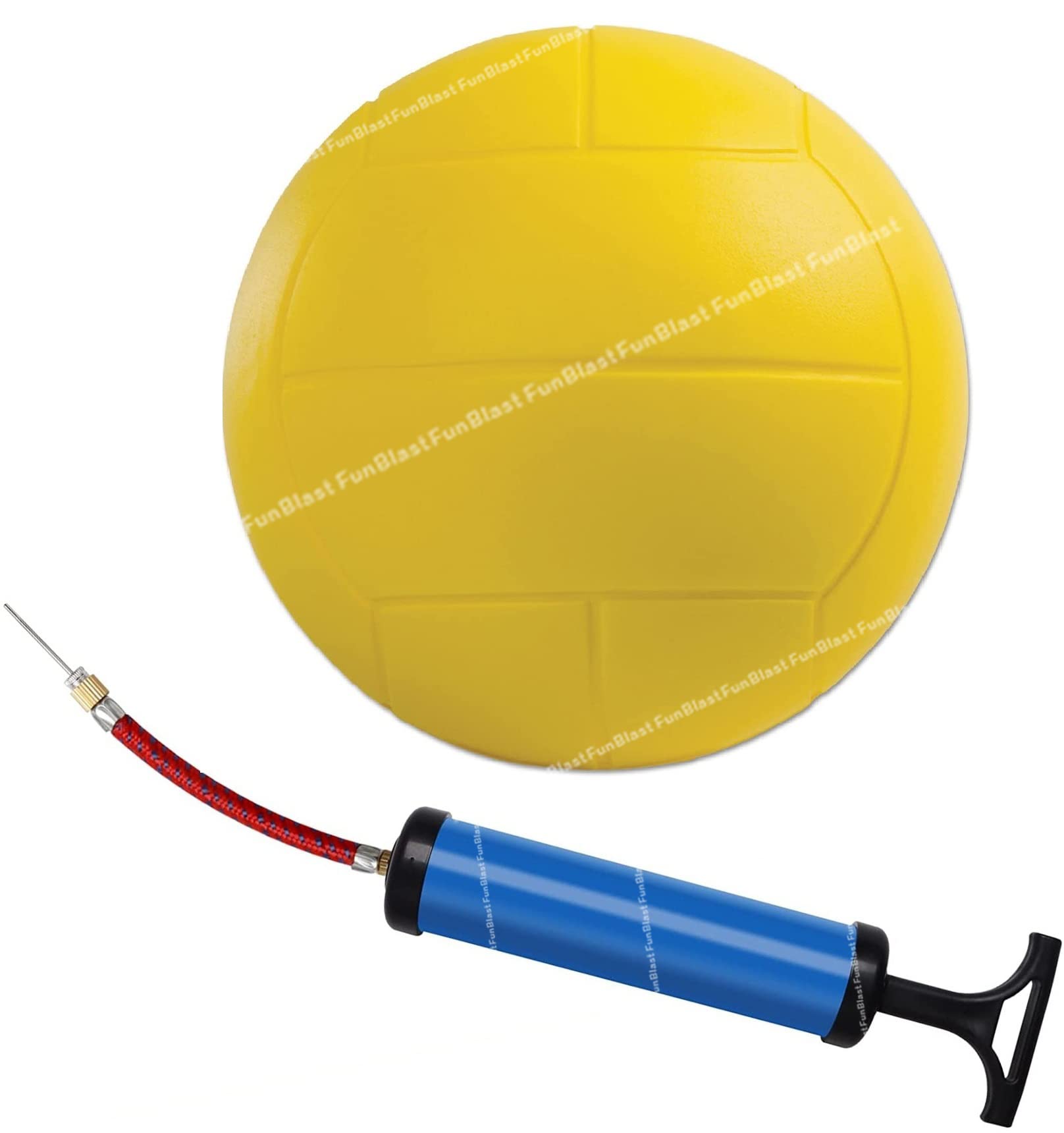 FunBlast Colorful Sports Water Volleyball for Kids, Beach Volley Ball for Kids with Pump and Pin Set, Anywhere Play Garden and Pool Ball for Kids with Pump, Ball Size - 9 Inch (Yellow) (B0B5VM4N54) Amazon Price History, Amazon Price Tracker