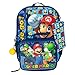 AI ACCESSORY INNOVATIONS Super Mario Brothers 5 PC Backpack Set, Girls & Boys School Bag 16” with Front Zip Pocket, Blue