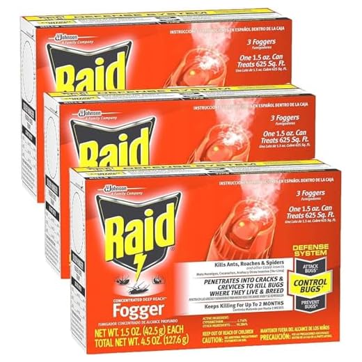 Raid® Concentrated Deep Reach Fogger, 1.5 oz, 3 Cans ( Pack of 3)