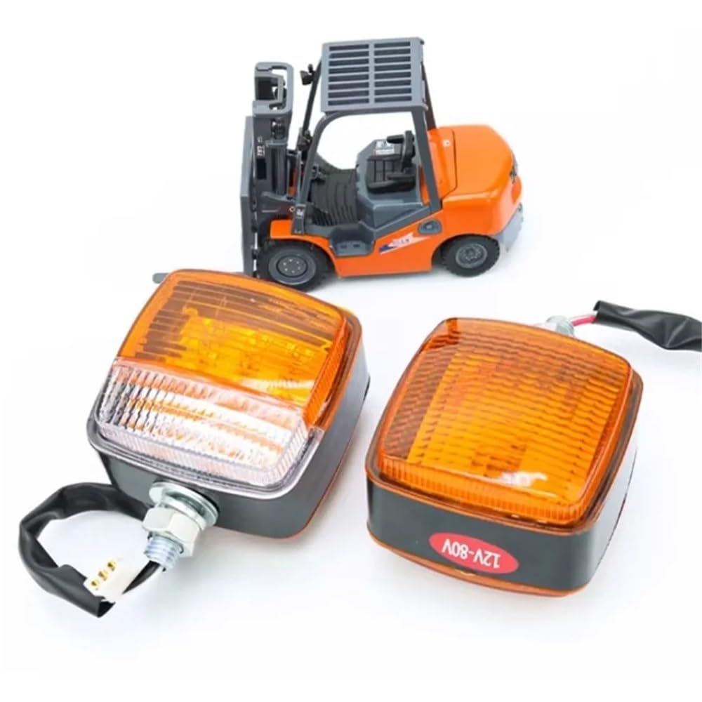 Lot de 2 Feux Avant de Chariot élévateur à LED 2 V-80 V, Clignotants Double Face, Feux de freinage
