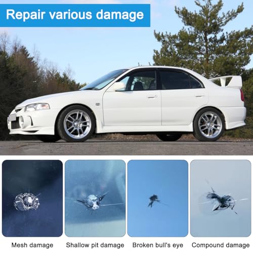 Image of YuCool Car Windshield Repair Kit 4 Pack,Glass Chip Repair Kit,fix Chips, Cracks & Star-Shaped Damage Fast with Enhanced Injection Head