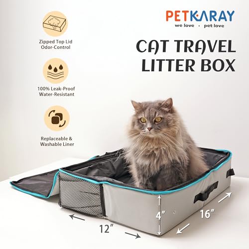 Caja de Arena Portátil Mediana para Gato PETKARAY miniatura 2