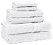 Pinzon Low Twist Pima Cotton 650-Gram 6-Piece Towel Set, White