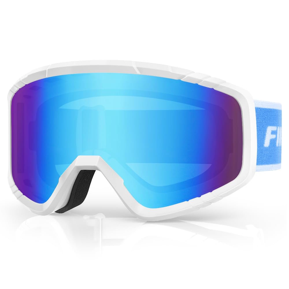 Findway Maschera da Sci, Occhiali da Sci per Bambini maschi, bambini femmine, bambini OTG Maschere Sci, 100% Anti-UV Maschera Sci, Anti Nebbia, Adatto a Snowboard