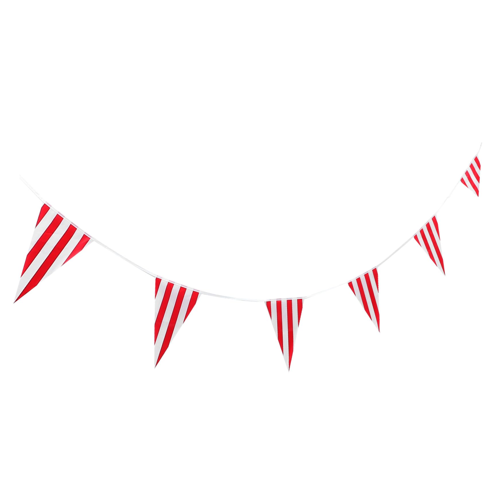 Toyvian 3juegos Banderín De Fiesta De Carnaval De Rayas Rojas y Decoración De Bunting Para Bodas Cumpleaños y Celebraciones Metros