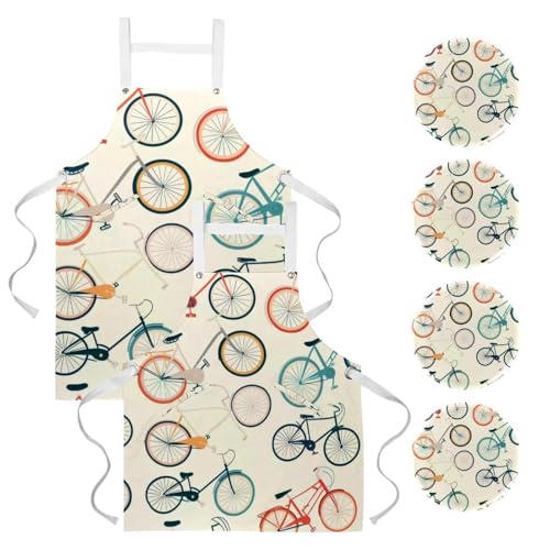 Tablier de serveuse multicolore pour le nettoyage de la maison et restaurant