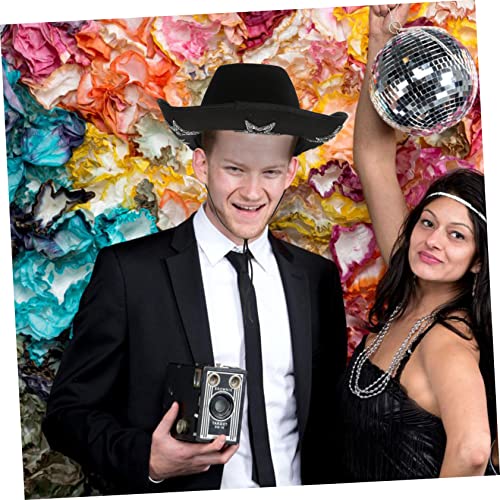 Chapeau de cowboy pour fête à motif étoile, l'accessoire chic pour look festival et soirée
