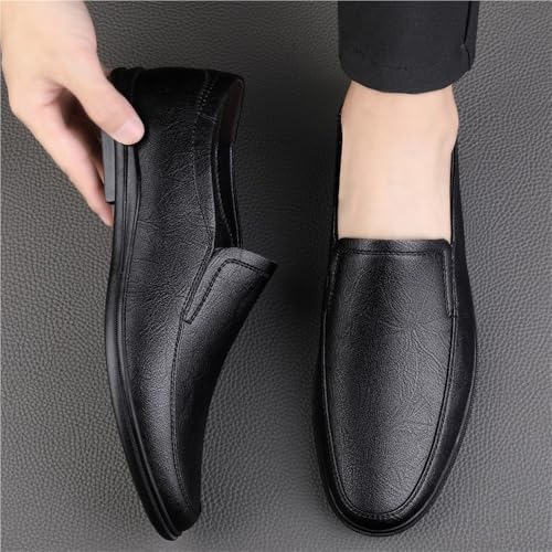 Men's Loafers Round Toe Solid Color Loafer Shoes Anti-Slip Comfortable Flat Heel Party Slip-on2