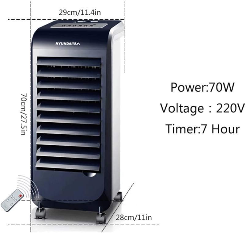 Air Cooler for Home Office Evaporative Coolers Mobile Air Conditioners Fan with Humidifier and Air Purifier Evaporative Cooler with Remote Control Speeds for Home Office
