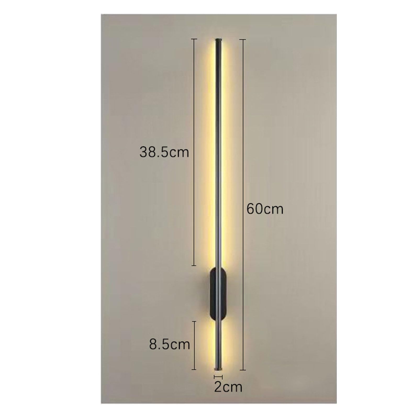 Barra de Luz LED, Barra de Luz de Pared LED Ajustable de 3 Modos, Luminaria Suave para Dormitorio y Sala de Estar, Lámpara de Pared Que Ahorra Espacio