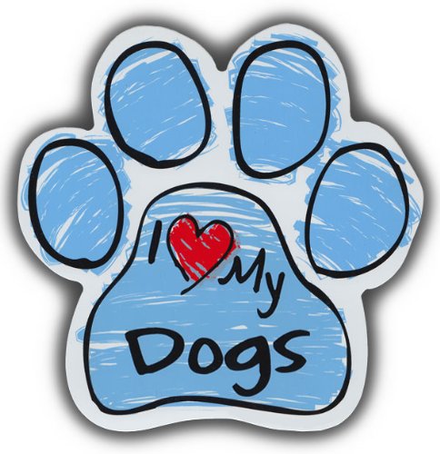 Imán decorativo para perros Scribble Paw 5.5" x 5.5" miniatura 1