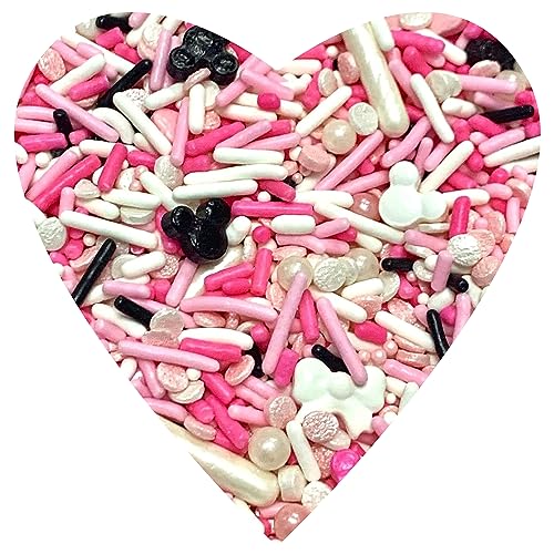 COOL MOM SPRINKLES Pink Mouse Sprinkles (4 oz.) – Themed Sprinkles for Decorating Birthday Cakes, Cupcakes, Cookies & Desserts – Mixed in the USA/Gluten-Free (Girl Mouse)