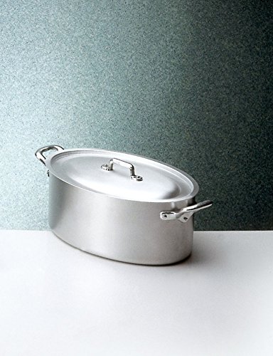 Italo Ottinetti casseruola Ovale con Coperchio, Metallizzato, Taglia Unica