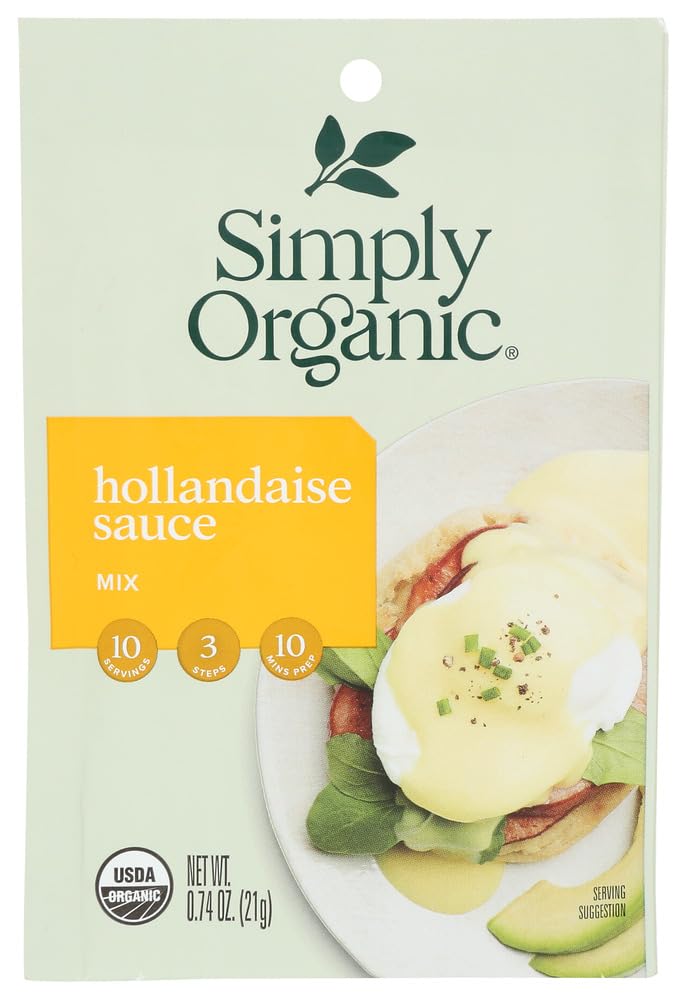 Simply Organic Sauce Mix Hollandaise Org, 0.74 Oz (Pack Of 12)
