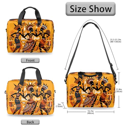 Bolsa para laptop con motivos africanos y correa ajustable miniatura 6