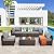Rattaner 7 Pieces Outdoor Wicker Furniture Conversation Set Patio Furniture Sectional Sofa Couch Storage Table with Thicken(5") Non-Slip Cushions Waterproof Cover, Light Grey
