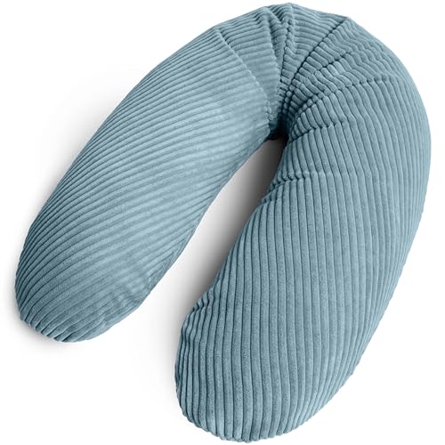 Amilian Stillkissen XXL 170 cm – Seitenschläferkissen für Schwangerschaft & Stillzeit – Lagerungskissen mit Füllung & abnehmbarem Bezug - Ozeangeheimnis