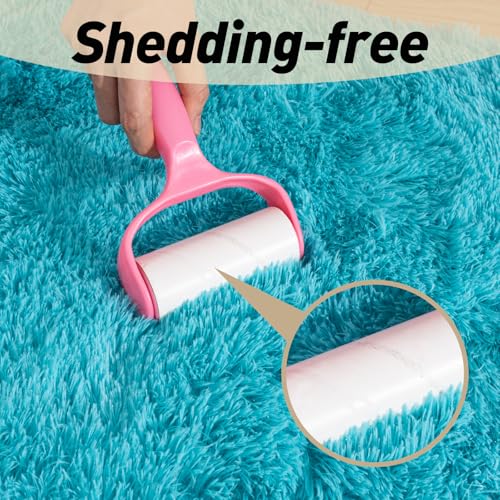 6x9 Rugs for Living Room, Large Fluffy Area Rugs for Bedroom, Soft Carpet Shag Kids Room Rug, Non-Slip Fuzzy Rugs Indoor (Turquoise Blue, 6ft x 9ft)