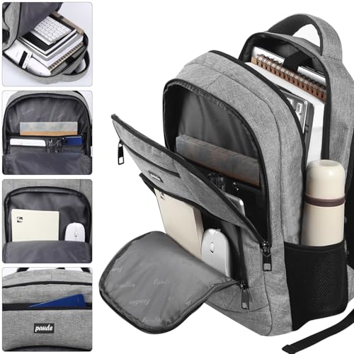 Image of Paude Backpack School,17.3 Inch Travel Laptop Backpack,Bookbag for Teen Boys College Backpack with USB Charging Port,Waterproof