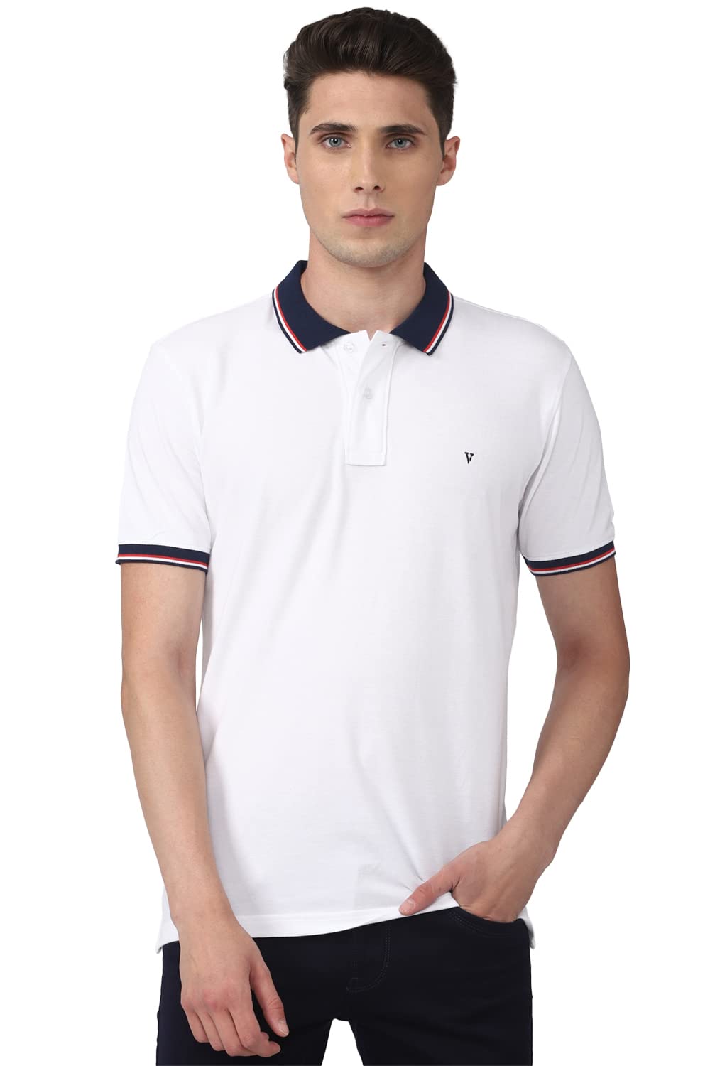 van heusen Men's Cotton Regular Fit Polo T-Shirt-picture-30
