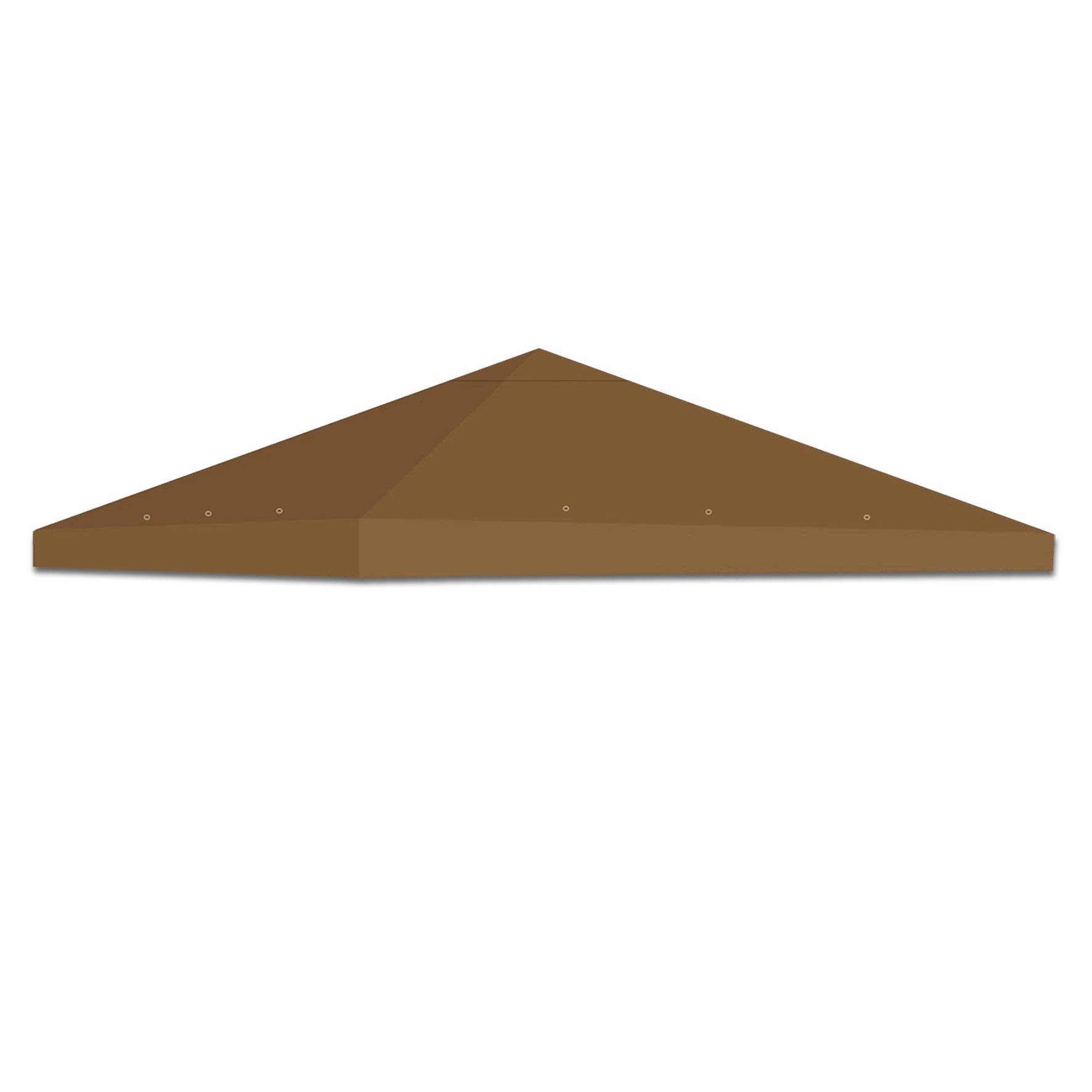 Strong Camel 10x10 Canopy Replacement top Gazebo Canopy Top Patio Pavilion Cover Sunshade Pplyester Single Tier-Brown