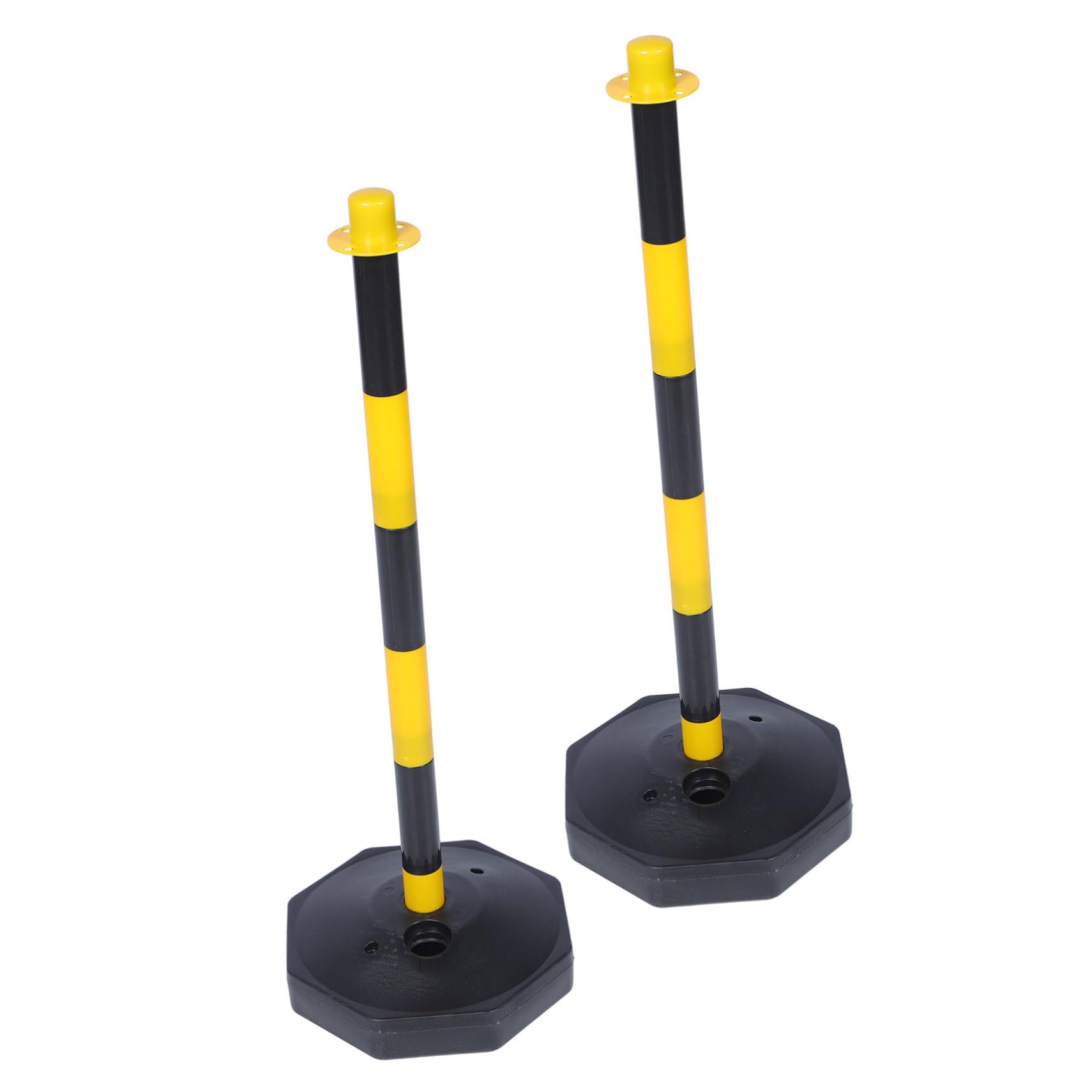 VALICLUD 2 Piezas Cono de Tráfico de Seguridad con Base Rellenable y Delineador de Advertencia Amarillo y Negro para Formación y de Estacionamiento Resistente y Desmontable