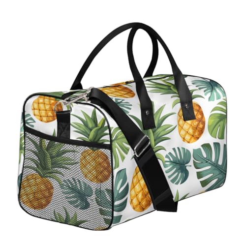 Pineapple Tropical Fruit Travel Duffle Bag for Women Men Foldable Waterproof Weekender Bag Carry on Tote for Overnight Sports Gym Summer Pineapple3
