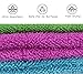 Zeltauto Microfiber Cleaning Cloths, 5-Pack, 12 x 16 Inch, Kitchen Hand Towels with Hanging Loop, Super Water Absorption Double Side Random Color