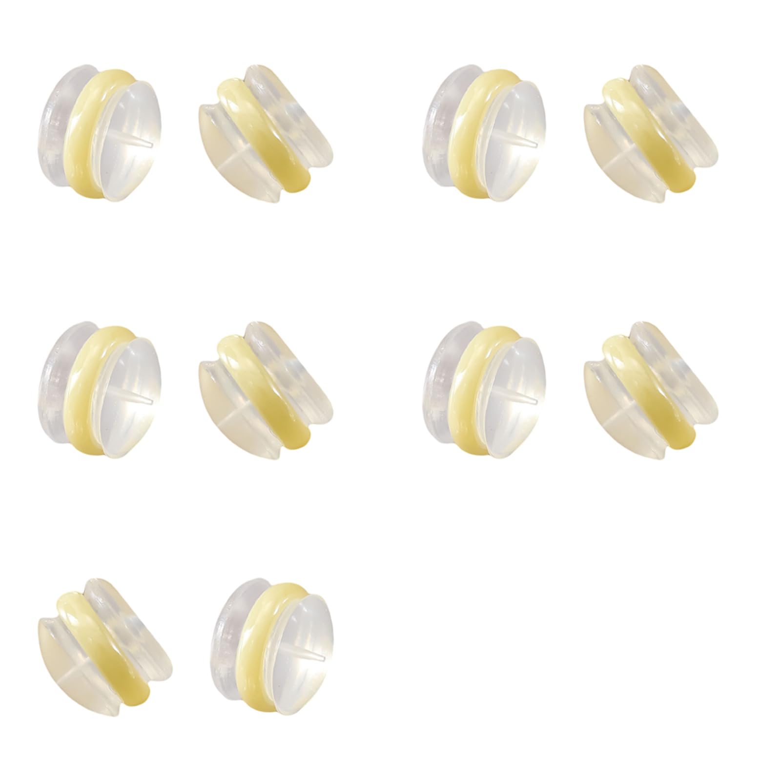Maxtonser Ear Plugs Silicone Ceramic Materials Secure Locking Hypoallergenically Lightweight Earring Backs For Sensitive Ears