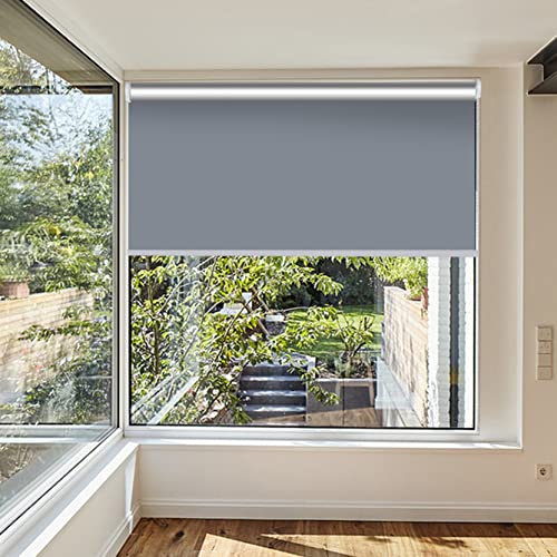 Store enrouleur jour nuit occultant et thermique gris 60x320