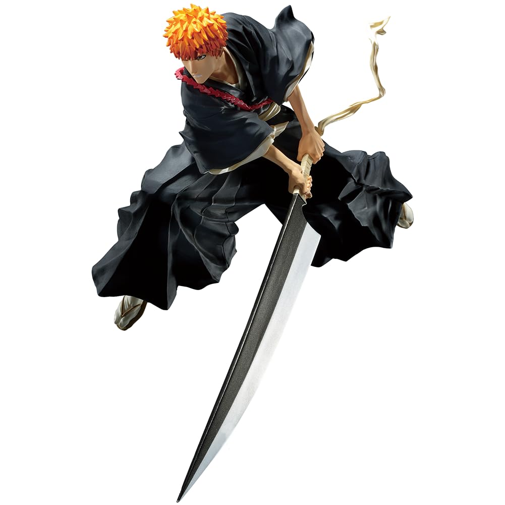 Kurosaki Ichigo Figura Kimono Battle Posición Estatua Modelo 13 cm Kurosaki Ichigo Figuras de Acción Colección Decoración de Escritorio Regalo para Fans