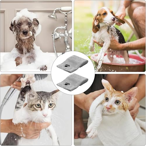YUGUOLAN 2 Stück Hundehandtuch Extra Saugfähig, Hunde Handtuch, Handtuch Hund, Hundehandtuch Große Hunde, Extra Saugfähig Für Hunde Und Katzen, Für Katzen, Hunde Oder Andere Haustiere (75 X 35 cm)