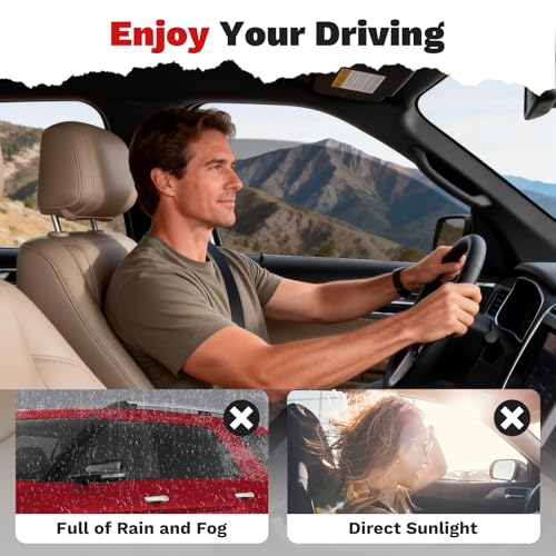 Image of Canvcle Explorer Rain Guards - Window Visors for Ford Explorer 2011-2019, Outside-Mount Tape-On Side Window Wind Deflectors for Explorer Accessories, Vent Visors Shades Rainproof 4PCS